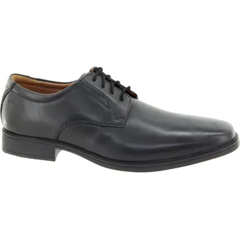 Pánské polobotky CLARKS Pánské černé kožené polobotky 26110350-BLACK-247 Velikost 45