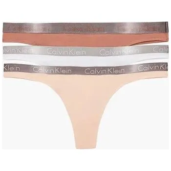 Kalhotky Dámské tanga Calvin Klein QD3560E 1CZ bílá XL
