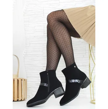 Dámská zimní obuv Camo Kotníkové boty na nízkém podpatku 2707-1B Velikost: 40