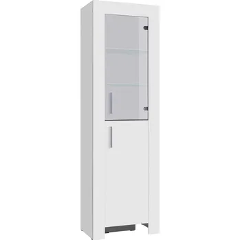 Knihovna CEZAR b | vitrína 6 | 60 cm | bílá