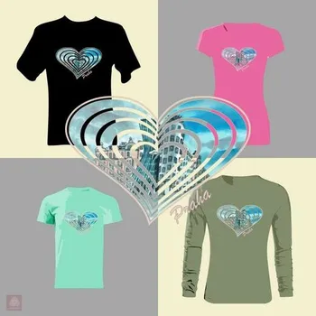 Chlapecké tričko tričko PRAHA 1 · Srdce · O·POHÁDKOVÉ - 1 ks| Dětské 158 cm (12 let)