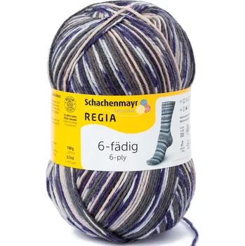 Příze Regia 6-ply Color 5858 Irland Grau color (Ponožková příze Regia color 6-ply 5858)