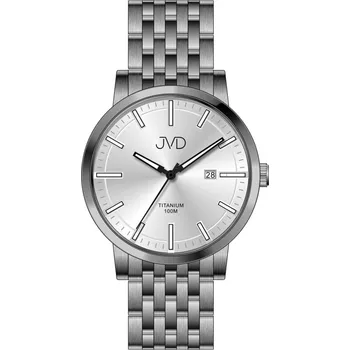 Hodinky JVD Pánské stříbrné titanové vodotěsné náramkové hodinky JVD JE2004.1 - 10ATM (JVD Pánské titanové vodotěsné náramkové hodinky JVD JE2004.1 - 10ATM)