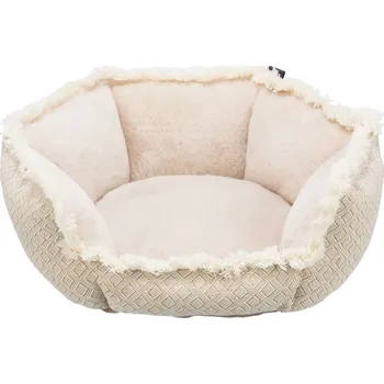 Pelíšek pro psa TRIXIE Pelech BOHO s vysokým okrajem, béžová 80 x 80 cm