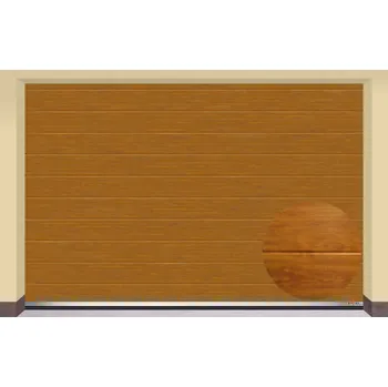 Garážová vrata AMPEL s.r.o. Sekční garážová vrata ZLATÝ DUB CL 455×305 cm s elektrickým pohonem - Montáž svépomocí
