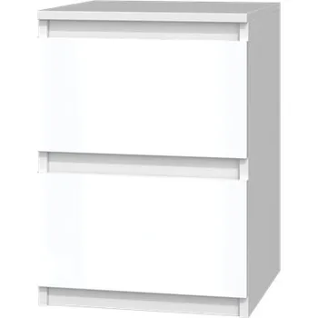 Noční stolek FalcoNabytek Noční stolek Malvína M2 bílý lesk