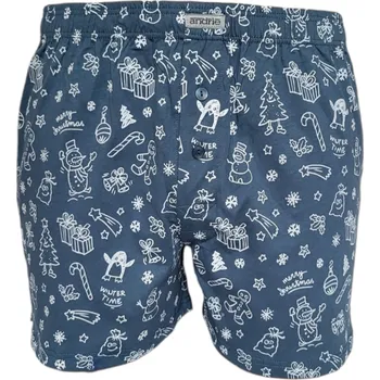 Trenýrky Andrie PS 5775 šedé vánoční pánské trenýrky Barva: šedá, Velikost: XL