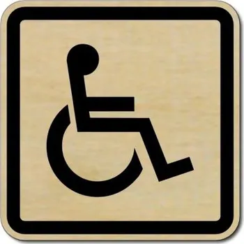 Informační tabulka Pelisport Piktogram Invalida dřevěný 8 x 8 cm