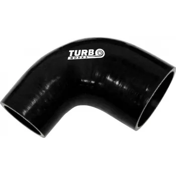 Zapalovací a žhavicí svíčka TurboWorks Silikónové redukčné koleno 90° TurboWorks Black 20-25mm