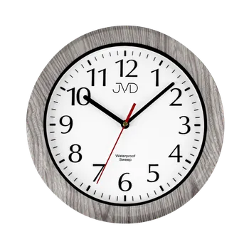 Hodiny JVD Nástěnné koupelnové netikající tiché hodiny v imitaci dřeva JVD SH494.3 ( )