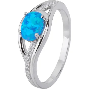 Prsten Bealio BEALIO Stříbrný prsten SLZA modrý OPÁL Velikost prstenu: 50 03-08085-1618