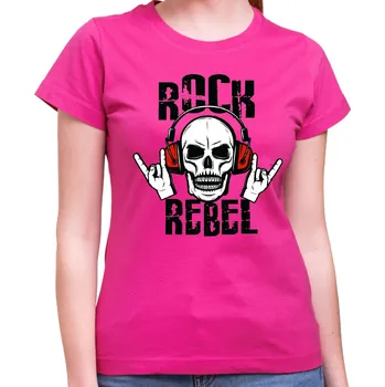 Tričko - ROCK REBEL, Barva látky růžová , Střih Pánsky/UNISEX, Velikost XXL