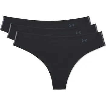 Kalhotky Pure Stretch Thong 3 Pack | Black/Black/Graphite L