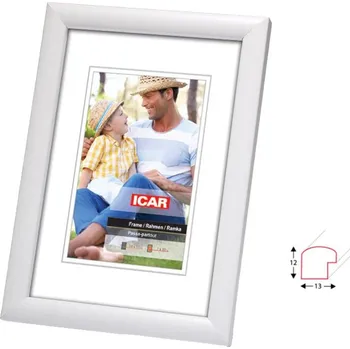Rám na obraz ICAR DRWH dřevěný rám 15x20cm, bílý