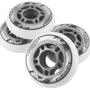 Kolečkové brusle Nils Extreme Kolečka PU 84x24, Bílé, 4ks