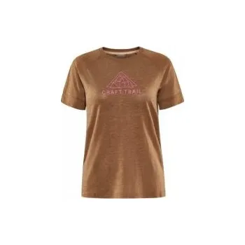 Dámské tričko CRAFT ADV Trail Wool SS W hnědá 1913722-685200 S; Hnědá triko + DÁREK DLE VÝBĚRU!