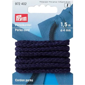 PRYM Šňůrka parky, 4 mm, 150 cm, tmavě modrá