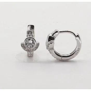 Náušnice Stříbrné náušnice kamenové kroužky