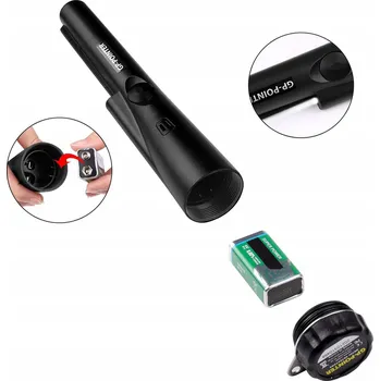 Detektor kovů Ruční detektor kovů GP POINTER (Přesná špička s rozsahem detekce 360 stupňů. Je kompaktní a snadno ovladatelný jediným tlačítkem. Na rozdíl od jiných zařízení tohoto typu se automaticky ladí, takže není třeba složitého nastavování. Stačí stisknout tlačítk