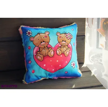 Dekorativní polštářek Polštář - medvídci v srdíčku