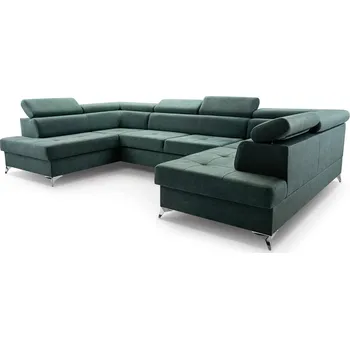 Sedací souprava Rozkládací rohová sedačka MADRAS U zelená