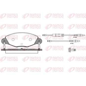 Brzdová destička Sada brzdových destiček, kotoučová brzda REMSA 0827.04