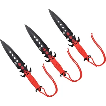 Bojový nůž Steel Claw Knives Nůž SCK Red Scull vrhací set 3ks