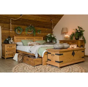 Postel ARTEN (NANO Systems s.r.o.) Rustikální manželská postel POPRAD ACC03 - borovice ROZMĚR: 160 x 200 cm