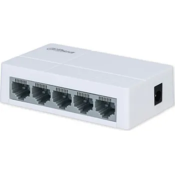 Racková skříň Dahua PFS3005-5GT-L-V2 switch, 5x Gb, desktop, nízký odběr, ochrany, verze 2 2304-003