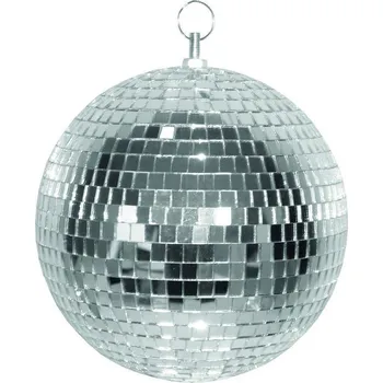 Světelný efekt Zrcadlová koule 20 cm, stříbrná