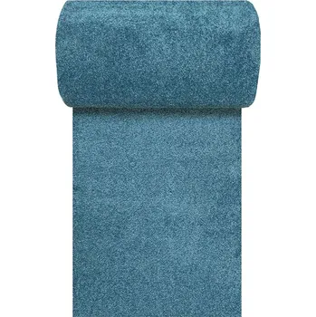 Koberec Běhoun koberec PORTOFINO modrý 80 Jednobarevný 1cm až 1,9cm PORTOFINO 30/30/80 Modrá