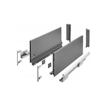 Nábytkové kování GTV Zásuvka AXISPRO 350 mm antracit – extra vysoká H199