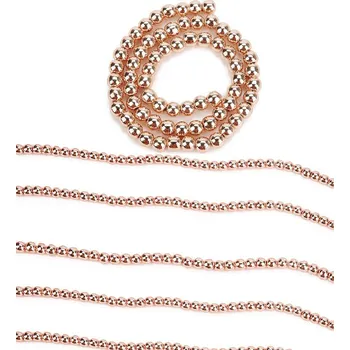 Materiál na výrobu šperku Hematit korálky Rose Gold - Návlek - 4mm