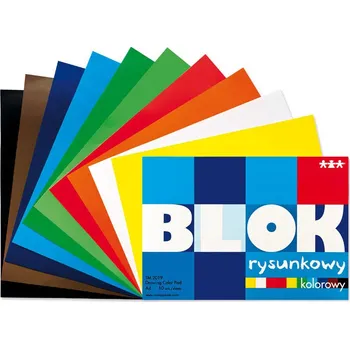 Blok Kreslící blok A4, 10 barevných listů
