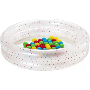 Vodní sport BESTWAY Dětský bazén s míčky kruh 91cm Růžový