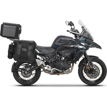 Zavazadlo na motocykl Kompletní sada sedlových brašen SHAD TERRA TR40 a černého hliníkového 55L topcase, včetně montážní sady SHAD BENELLI TRK 502X
