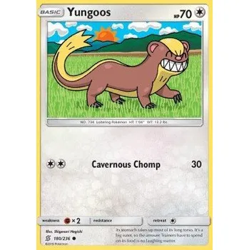 Volný čas Pokémon UNM 180/236 Yungoos - Unified Minds Stav: Excellent, Verze: NORMAL