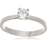 Dámský stříbrný prsten s čirým zirkonem AGG245