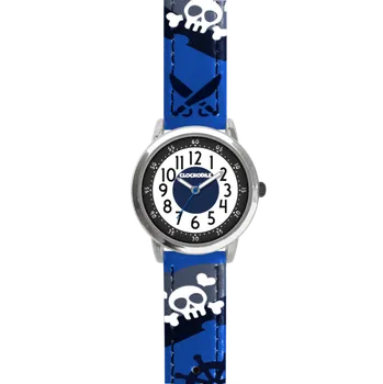 Hodinky CLOCKODILE Dětské svítící modré chlapecké hodinky PIRÁTI CWB0060 (CLOCKODILE Svítící modré chlapecké hodinky PIRÁTI CWB0060)