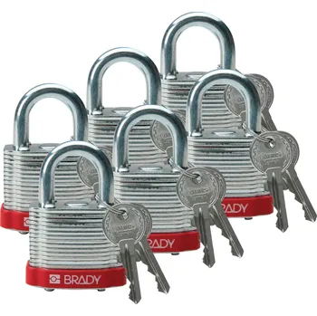 Visací zámek STEEL PADLOCK 20MM SHA KD RED/6