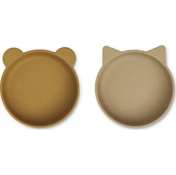 Liewood Silikonové mističky Vanessa 2 ks Golden Caramel/Oat Liewood Vanessa Bowl 2-pack