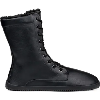 Dámská obuv Ahinsa shoes Barefoot zimní vysoké boty Ahinsa Jaya - černé - zip 37
