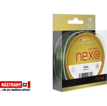 Delphin NEXO 12 zelená splétaná šňůra 130 m - 130 m, 0,20 mm, 15,0 kg