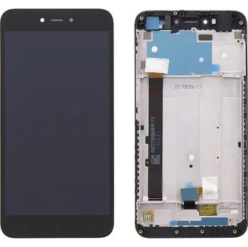 Náhradní díl pro mobilní telefon LCD displej Xiaomi Redmi Note 5A černý + pření kryt - rámeček ORIGINÁL