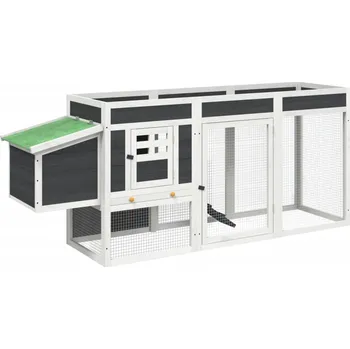 Chov hospodářského zvířete Kurník z masivního borového dřeva 204 x 84 x 50 cm