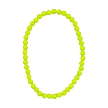 Oblečení a móda Retro neonové korále - náhrdelník - 80.léta - disco - žluté