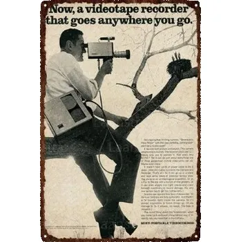 Plechová cedule Plechová retro cedule Videotape (oblíbená foto retro cedule na zeď)