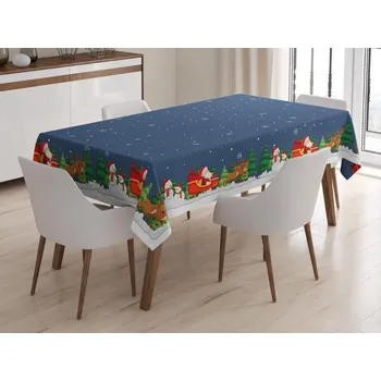 ubrus XPOSE® Obdelníkový ubrus VÁNOČNÍ NOC - tmavě modrý 155x220 cm, + Prodloužená možnost vrácení zboží do 50 dnů