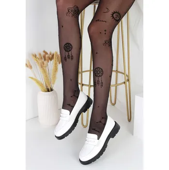 Dámské mokasíny Cathay moda Dámské bílé mokasíny 2115-3WH Velikost: 41