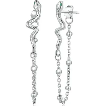 Náušnice For Silver Náušnice Had s řetízkem - Stříbro 925